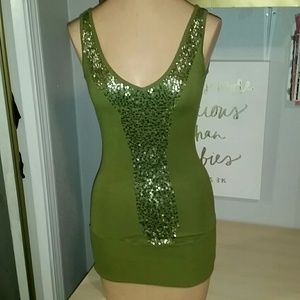 BEBE Sequins sweater top